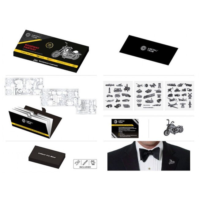 3D Metalen Bouwpakket, Roadway Fantasy, Metal Time, MT012, 13,5x7,8x6,6cm