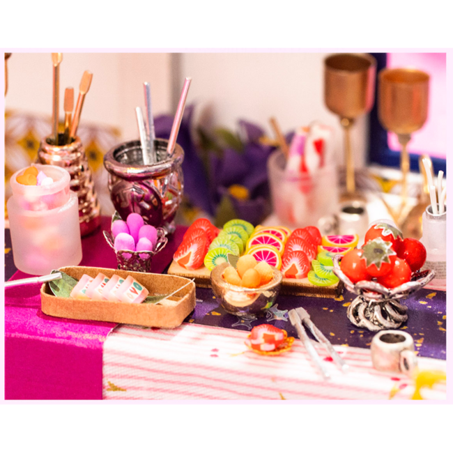 Robotime, DIY Huisje Party Time, DGF03, 30x15x16.5cm