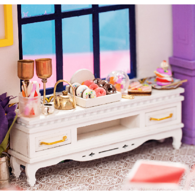 Robotime, DIY Huisje Party Time, DGF03, 30x15x16.5cm