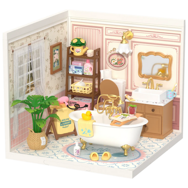 Robotime, DIY Huisje Super Creator Pop Bubble Bathroom, DW014B, 16,3x16,3x15,2cm