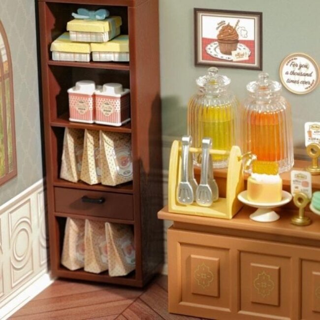 Robotime, DIY Huisje Super Creator Sweet Sips Tea, DW011, 16,3x16,3x15,2cm