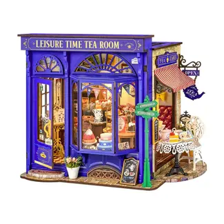 Robotime, DIY Huisje Leisure Time Tea Room, DG171, 18x15,5x24cm