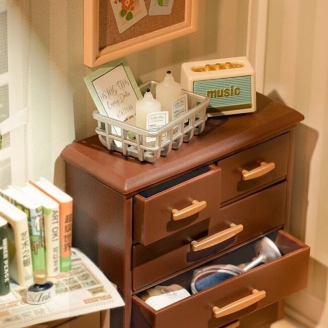 Robotime, DIY Huisje Super Creator Sweet Dream Bedroom, DW009, 16,3x16,3x15,2cm