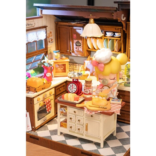 Robotime, DIY Miniatuurhuis, Kitchen, DG172, 22x15,x18,5cm