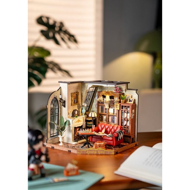 Robotime, Catherine's Living Room, DIY Miniatuurhuis, DG175, 21,2x18,5x17,8 cm