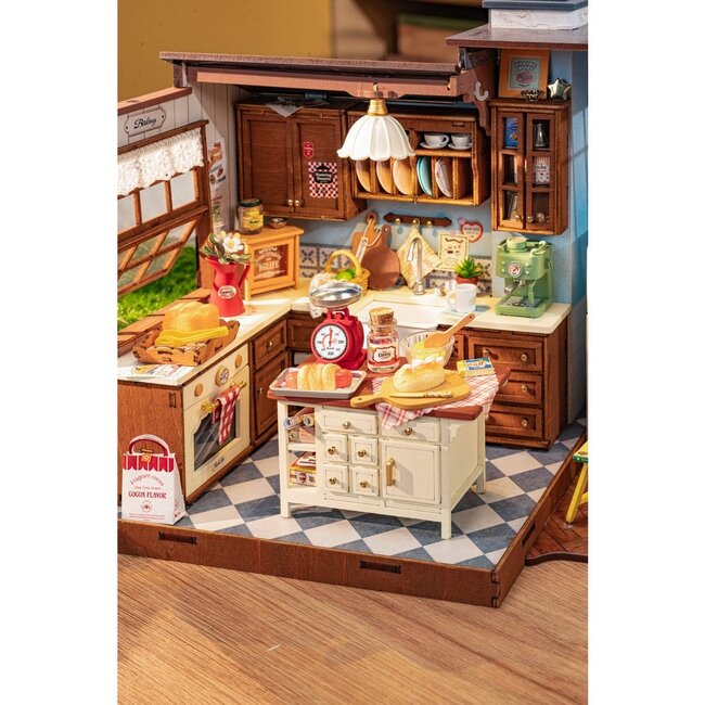 Robotime, DIY Miniatuurhuis, Kitchen, DG172, 22x15,x18,5cm