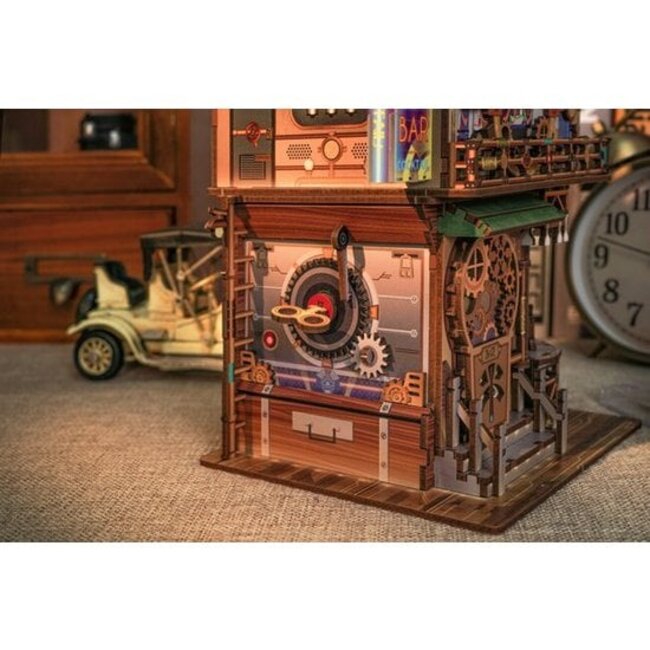 Tonecheer, DIY 3D Houten Puzzel Desk Bin, Punk Bar, TQ183,15x14x25cm