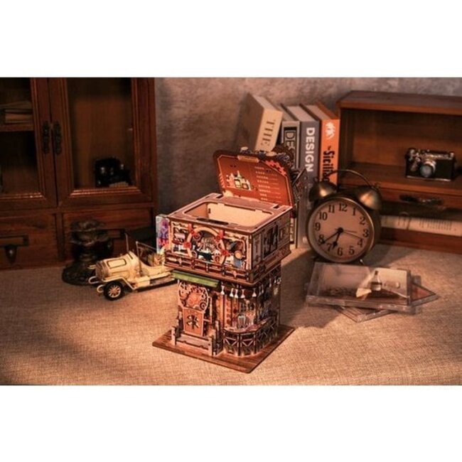 Tonecheer, DIY 3D Houten Puzzel Desk Bin, Punk Bar, TQ183,15x14x25cm