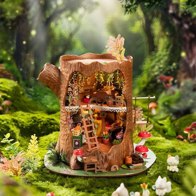Robotime, DIY Miniatuurhuis, Fairytale Tree House, DG179, 21x18,3x22,5cm