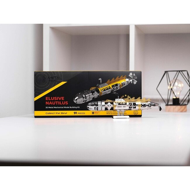 3D Metalen Bouwpakket, Elusive Nautilus, Metal Time, MT045, 21x5x7cm