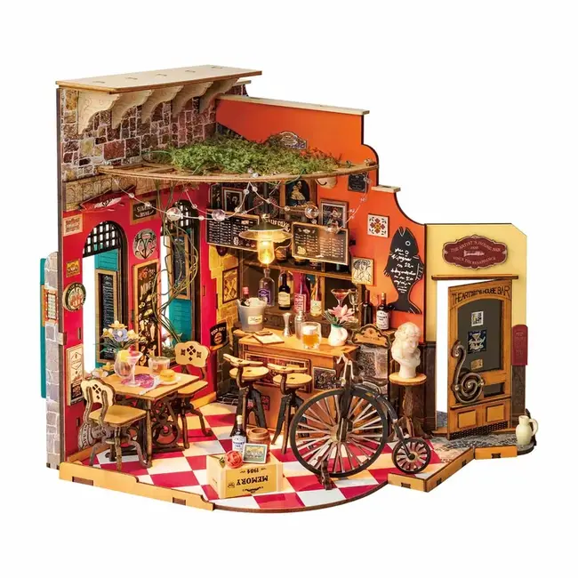 Robotime, Cheers Bar & Dining, DIY Miniatuurhuis, DG173, 22x15x18.5cm