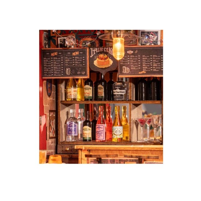 Robotime, Cheers Bar & Dining, DIY Miniatuurhuis, DG173, 22x15x18.5cm
