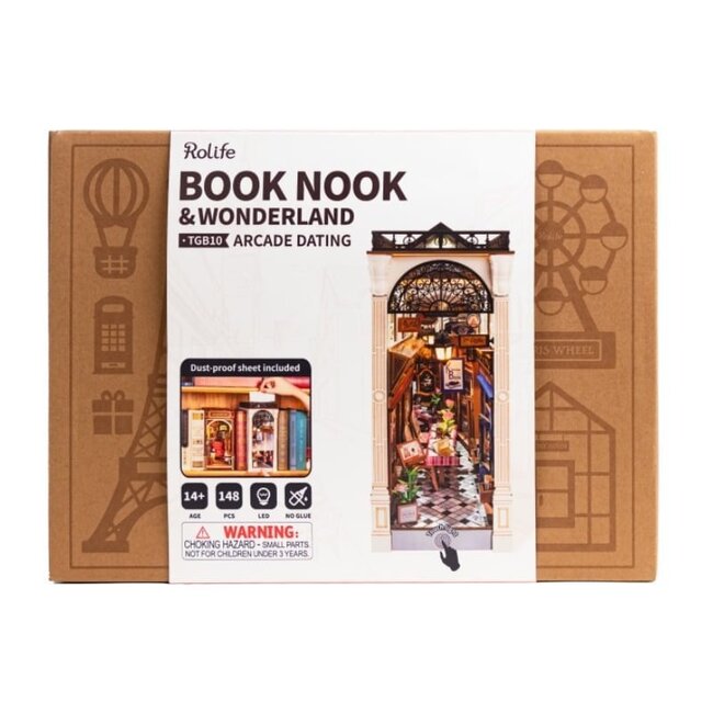 Robotime, DIY Book Nook Boekensteun Arcade Dating, TGB10, 19,5x10,6x25,5cm