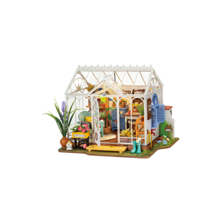 Robotime, DIY Dreamy Garden House met LED Verlichting, DG163, 19x19x24,5cm