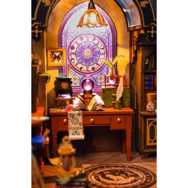 Robotime, DIY Huisje, The Magic Study met LED verlichting, DG166, 21x13x19cm