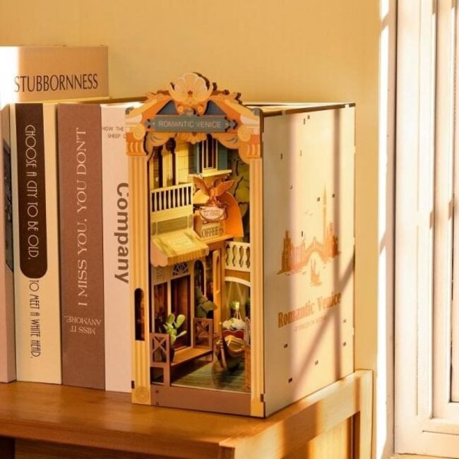 Robotime, DIY Book Nook & Wonderland Boekensteun Romantic Venice, TGB08, 17,8x10,8x24,4cm