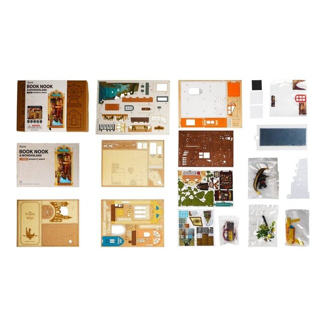 Robotime, DIY Book Nook & Wonderland Boekensteun Romantic Venice, TGB08, 17,8x10,8x24,4cm