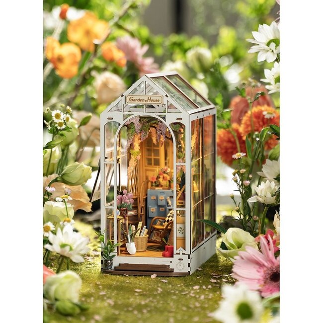 Robotime, DIY Book Nook Boekensteun Garden House, TGB06, 20,3x11x24,1cm