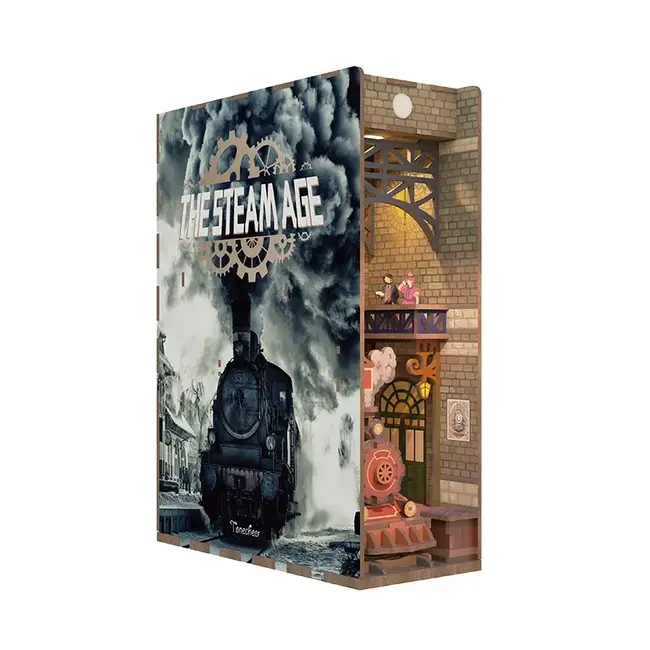 Tonecheer, DIY Book Nook, The Steam Age Bookend, TQ125, 18x8x24,5cm