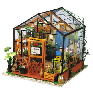 Robotime DIY Huisje, Cathy's Green House, DG104, 19,5x17,5x17,5cm