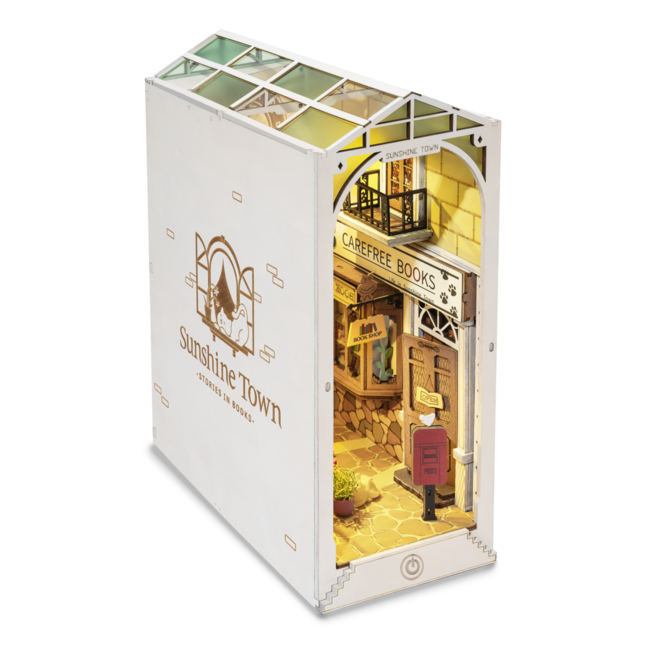 Robotime, DIY Book Nook Boekensteun Sunshine Town, TGB02, 18,5x10x24cm