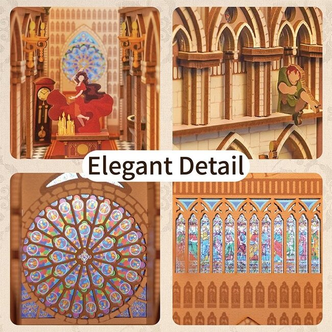 Tonecheer, DIY Book Nook, Notre Dame de Paris, TQ120, 18x8x24,5cm