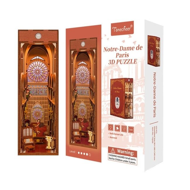 Tonecheer, DIY Book Nook, Notre Dame de Paris, TQ120, 18x8x24,5cm