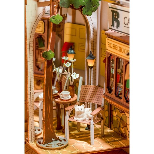 Robotime, DIY Book Nook Boekensteun Sunshine Town, TGB02, 18,5x10x24cm