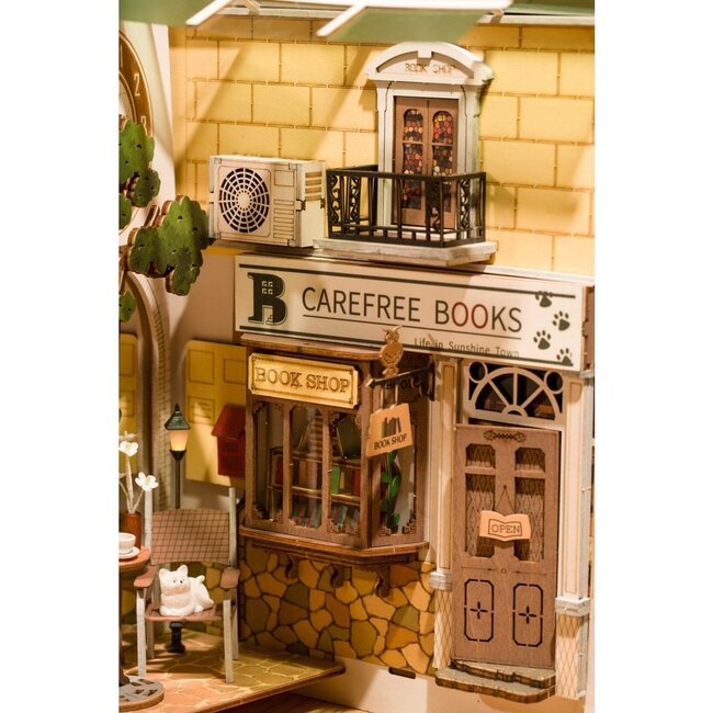 Robotime, DIY Book Nook Boekensteun Sunshine Town, TGB02, 18,5x10x24cm