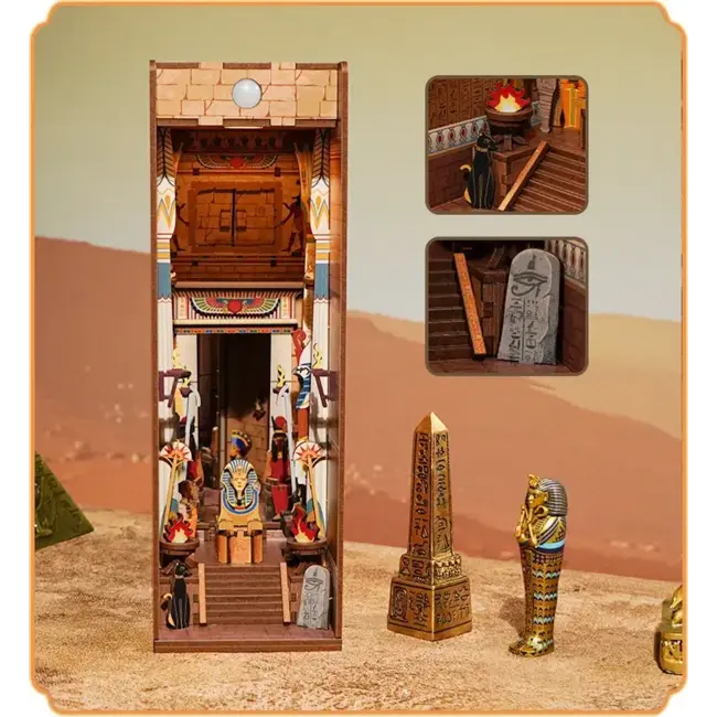 Tonecheer, DIY Book Nook, Adventure in Egypt Bookend, TQ127, 18,2x8x24,5cm