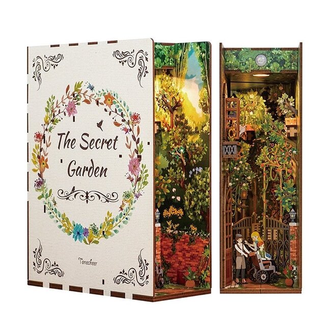 Tonecheer, DIY Book Nook, The Secret Garden Bookend, TQ122, 18,2x8x24,5cm