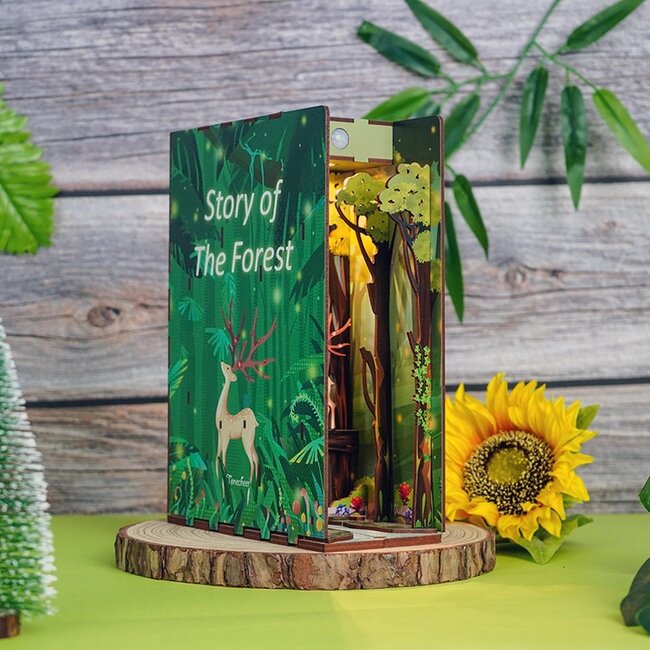 Tonecheer, DIY Book Nook, Story of the Forest Bookend, TQ106, 18,2x8x24,5cm