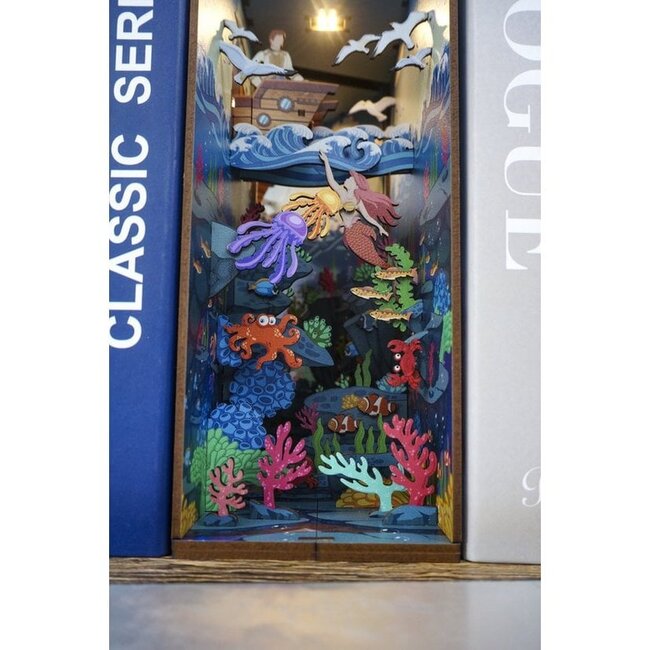 Tonecheer, DIY Book Nook, The Little Mermaid Bookend, TQ112, 18,2x8x24,5cm