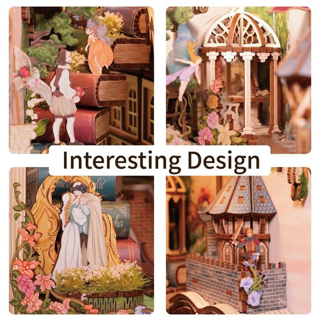 Tonecheer, DIY Book Nook, Shakespear's Verse inclusief Dust-cover, TQ129, 18 x 9,8 x 24,5 cm