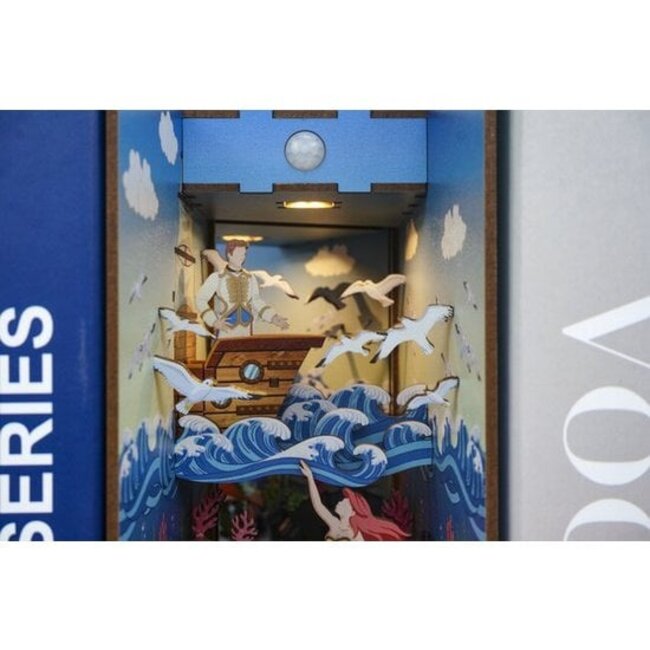 Tonecheer, DIY Book Nook, The Little Mermaid Bookend, TQ112, 18,2x8x24,5cm