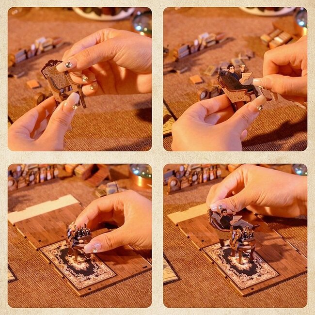 Tonecheer, DIY Book Nook, Violin Detective Agency inclusief Dust-cover, TQ117, 18 x 9,8 x 24,5 cm