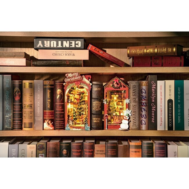Robotime, DIY Book Nook Boekensteun Christmas Indoor Scene, TGC07, 21,8x13,6x24,7 cm