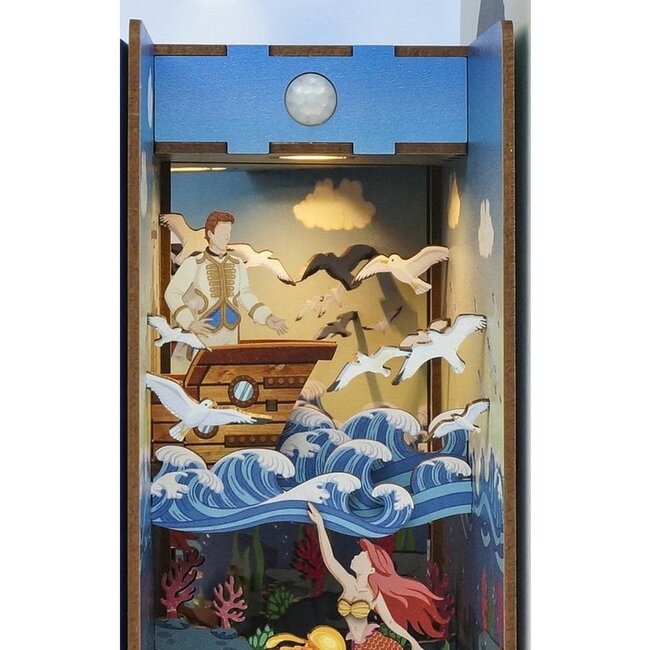 Tonecheer, DIY Book Nook, The Little Mermaid Bookend, TQ112, 18,2x8x24,5cm