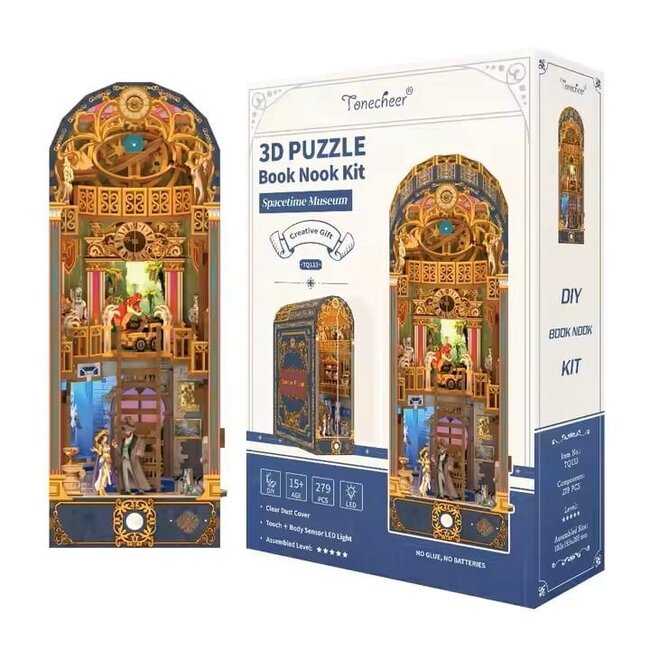 Tonecheer, DIY Book Nook, Spacetime Museum Bookend, TQ133, 27x20x10,2cm