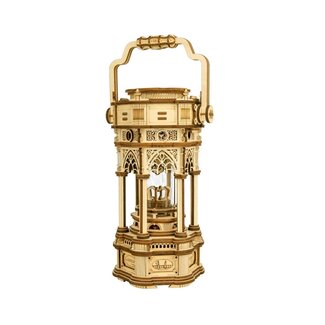 Robotime, Muziekdoos Hout DIY 3D Puzzel Victorian Lantern, AMK61, 14x11,5x30cm