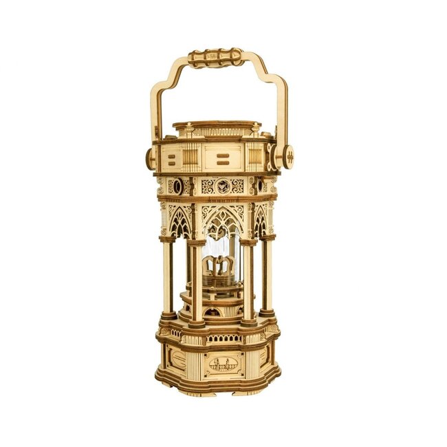 Robotime, Muziekdoos Hout DIY 3D Puzzel Victorian Lantern, AMK61, 14x11,5x30cm