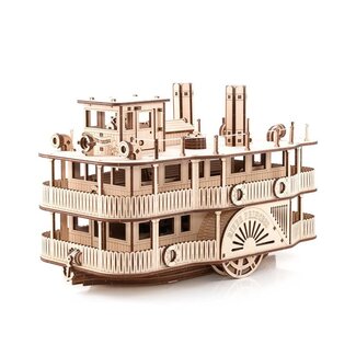 Eco Wood Art (EWA) 3D Houten Puzzel Paddle River Princess Stemaer, 3397, 35×20×22,5cm