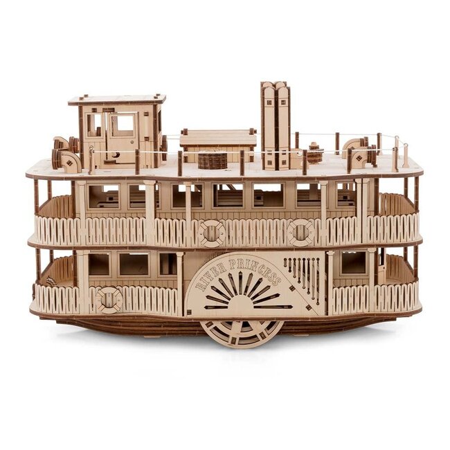 Eco Wood Art (EWA) 3D Houten Puzzel Paddle River Princess Stemaer, 3397, 35×20×22,5cm