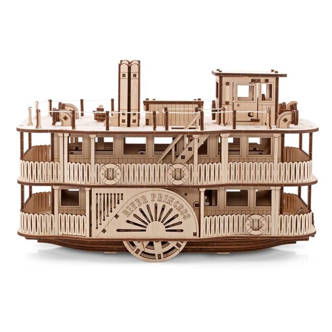 Eco Wood Art (EWA) 3D Houten Puzzel Paddle River Princess Stemaer, 3397, 35×20×22,5cm