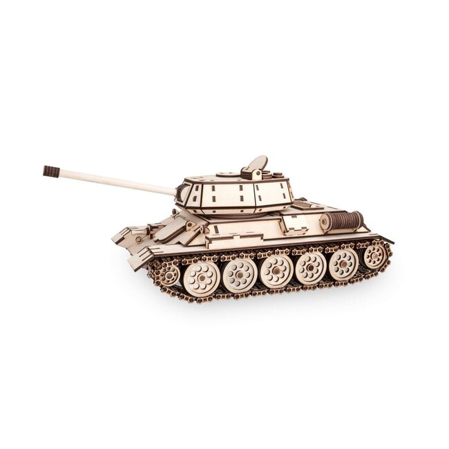 Eco-Wood-Art (EWA) 3D Mechanische Puzzel Tank T-34, 051, 49,2x20,5x19cm