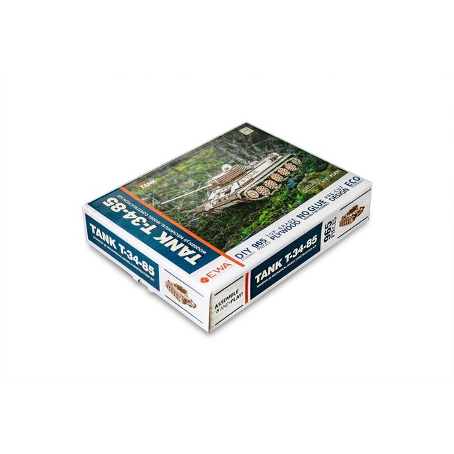 Eco-Wood-Art (EWA) 3D Mechanische Puzzel Tank T-34, 051, 49,2x20,5x19cm