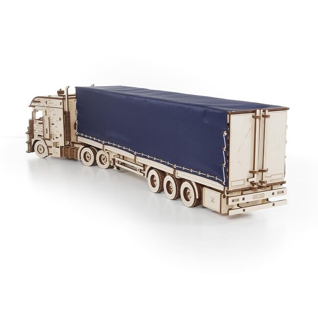 Eco Wood Art (EWA) 3D Houten Puzzel Tilt Semitrailer for Truck Road King, 3250, 57,4×12,3×17,1cm