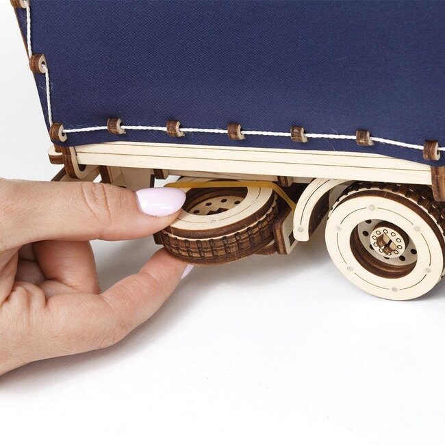 Eco Wood Art (EWA) 3D Houten Puzzel Tilt Semitrailer for Truck Road King, 3250, 57,4×12,3×17,1cm