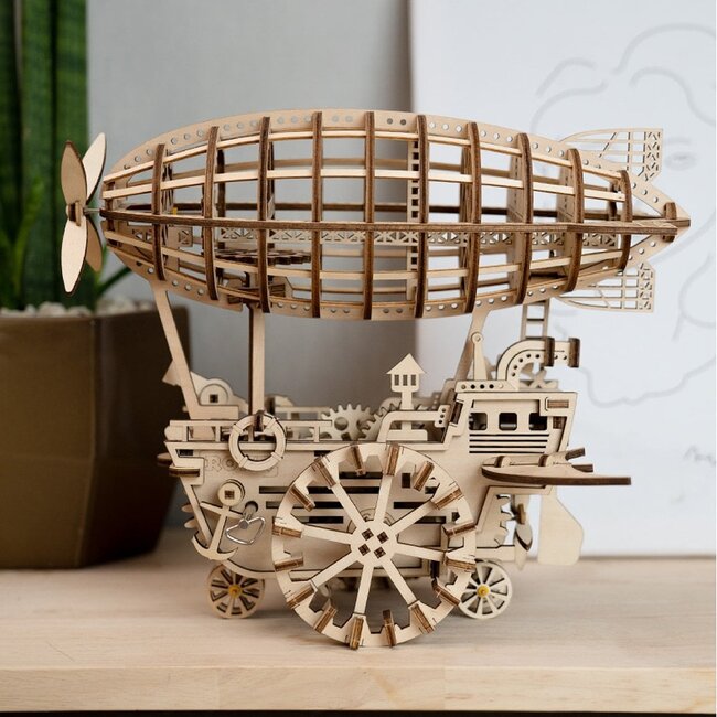Robotime, Houten Puzzel 3D Airship, LK702, 30x21,5x25cm.