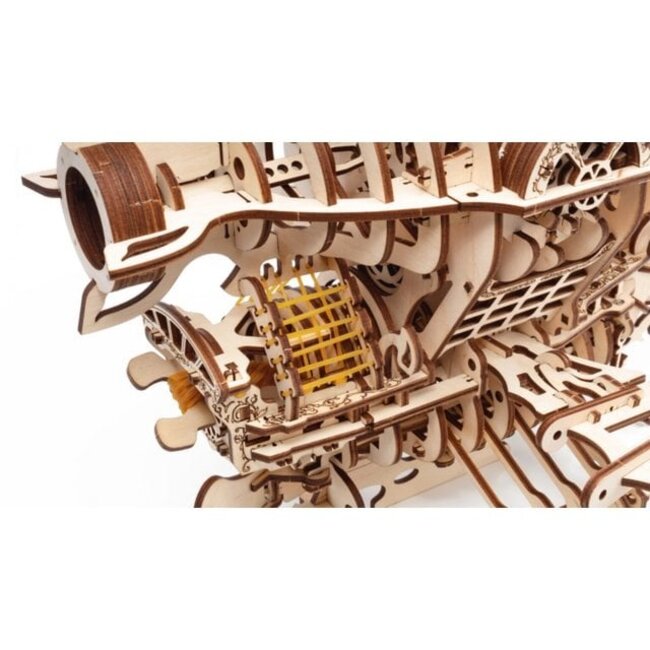 DIY Eco Wood Art 3D Mechanische Puzzel Piratenluchtschip Skylord, 327, 37,1×37,7×25,5cm